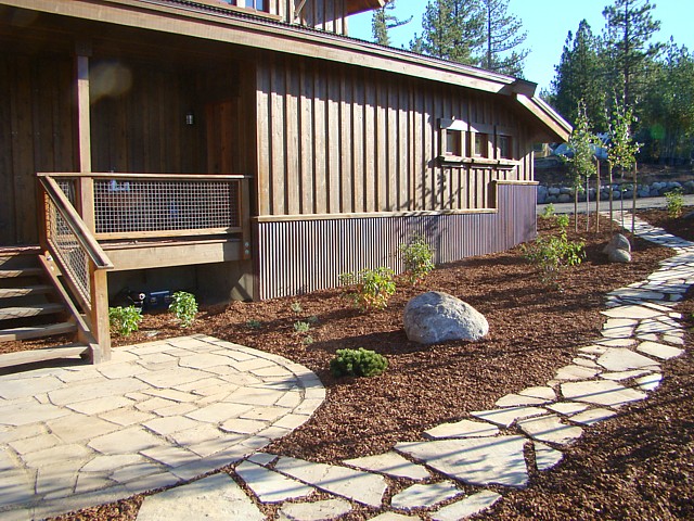 Dry set patio & stepping stone walkway